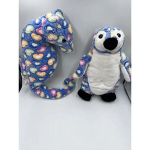 Ripley’s Aquarium Stuffed Animal Plush Toy Penguin & Seahorse/Pink Blue Yellow